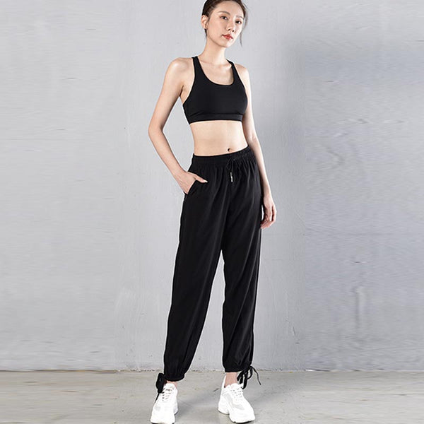 Drawcord elastic waist breathable sweatpants