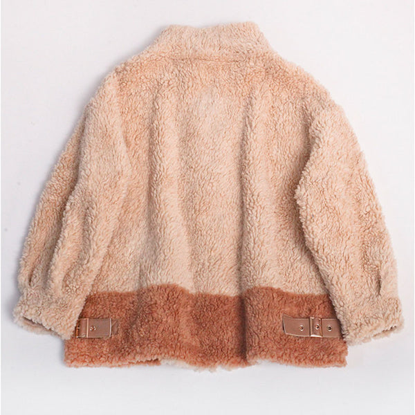 Casual warm loose faux fur coats
