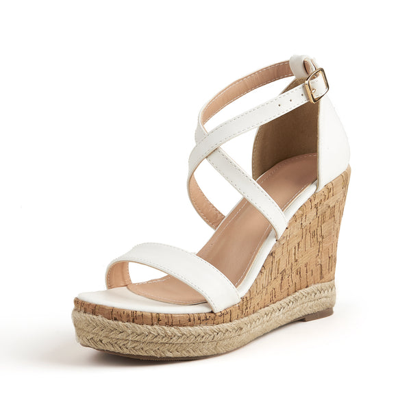 Women's Open Toe Ankle Strappy Wedge Sandals