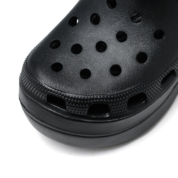 Solid platform portable hole shoes