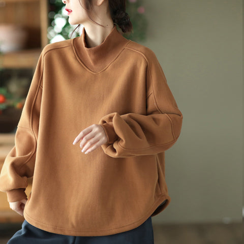 Women's long sleeve loose thicken sweatshirt