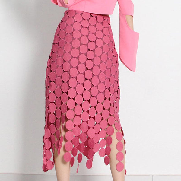 Vintage solid tassel irregular skirts