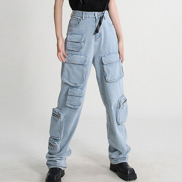 High waist pocket jeans