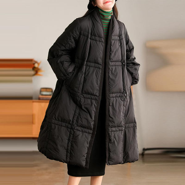 Women's long loose puffer coat