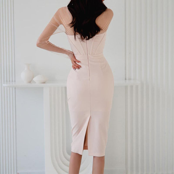 Summer square neck bodycon party dress