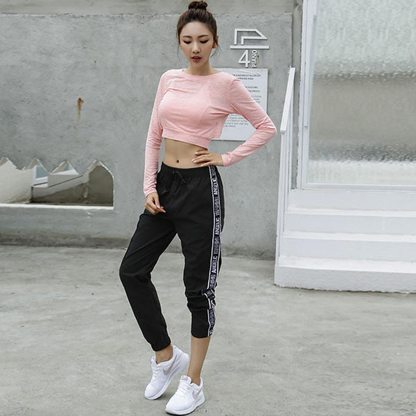 Fitness letter quick dry running joggers