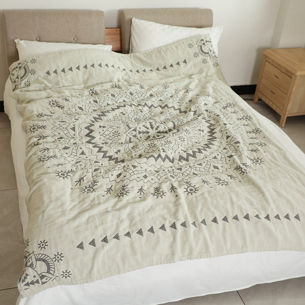 Four-Layer Gauze Blanket Cotton Yarn Sofa Blanket Soft Thickened Sheets
