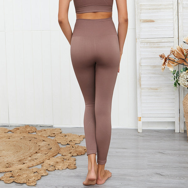 High waisted cropped fitness active tights