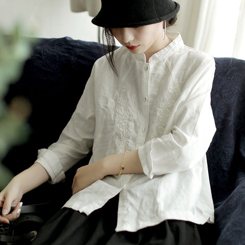 Casual linen oversize blouse