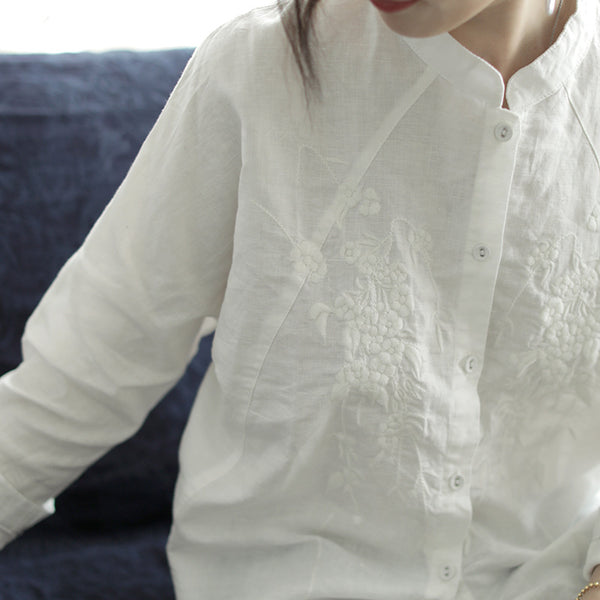 Casual linen oversize blouse