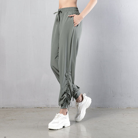 Drawcord quick dry fitness joggers