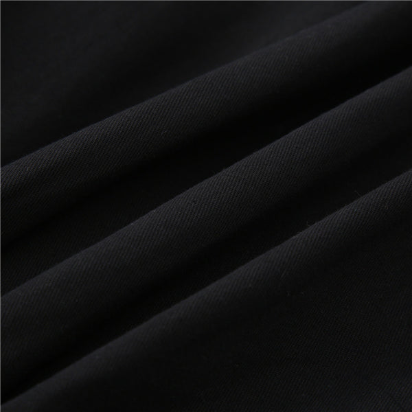 Patchwork asymmetric black skirts