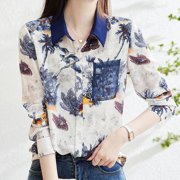 Long sleeve casual blouse