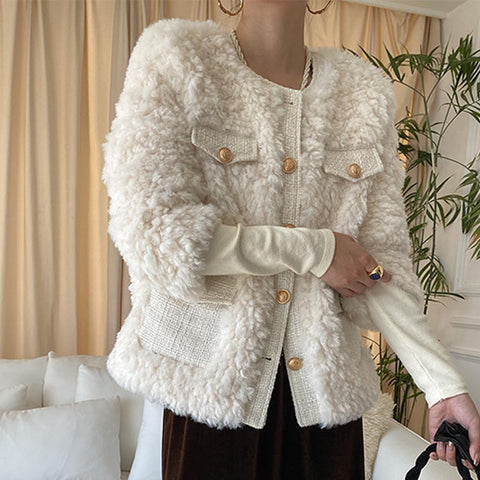 Women's winter wool short coat