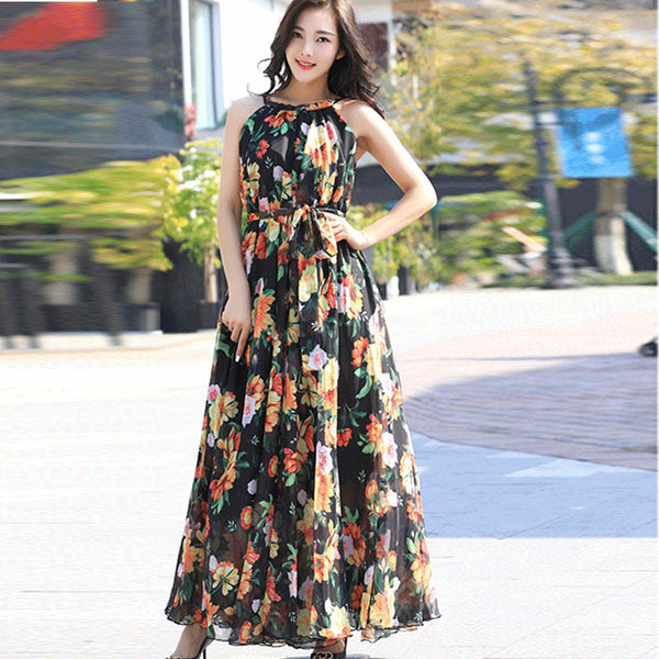 Summer floral beach dresses