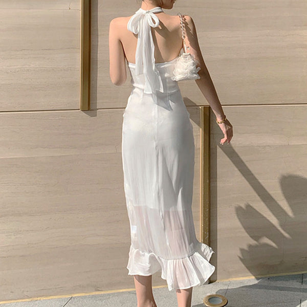 Sexy off shoulder white dress