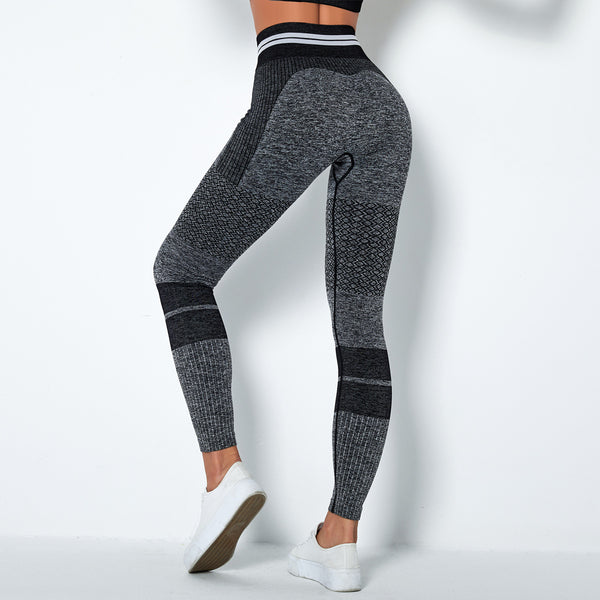 High waisted color block active pants