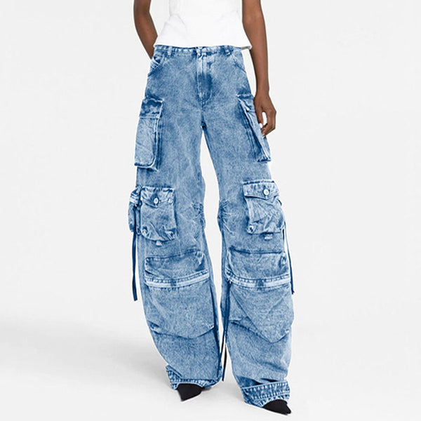 Women's casual pocket jeans