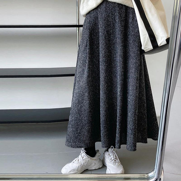 Elegant solid a-line pleated skirts