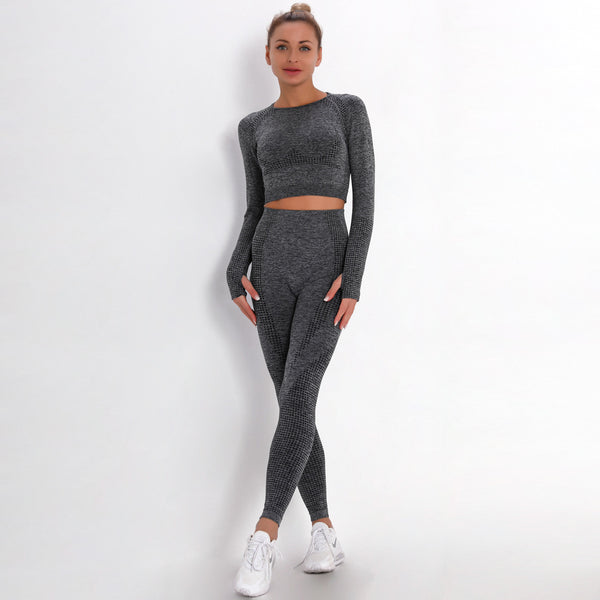 Casual solid tight fitness tracksuit
