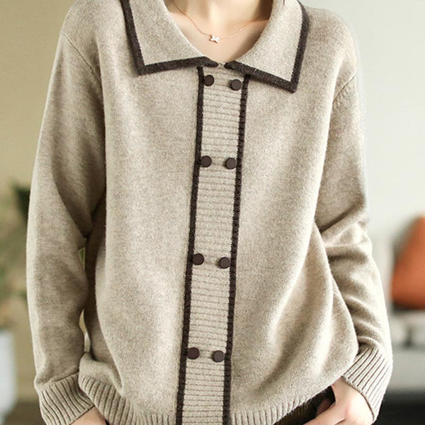 Vintage peter pan collar long sleeve pullover sweaters