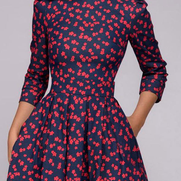 Retro floral dresses with pockets