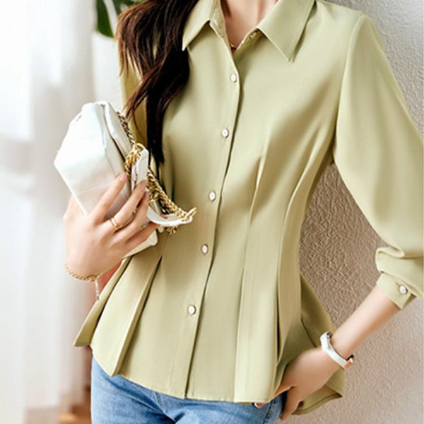 Women's button down long sleeve blouse