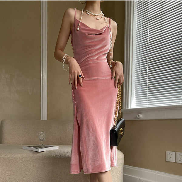 Women's side slit dresses