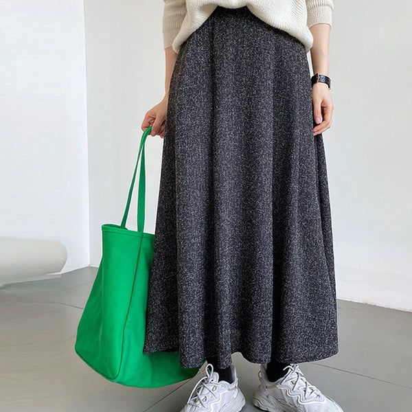 Elegant solid a-line pleated skirts