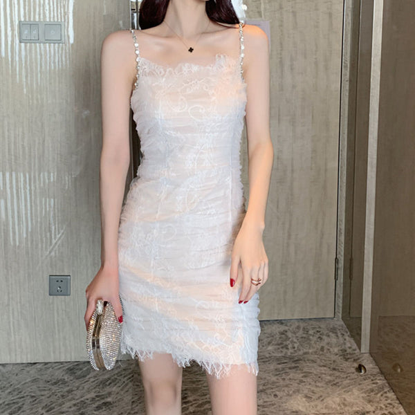 Sexy sequin lace slip dresses
