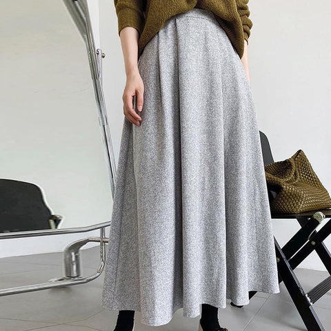 Elegant solid a-line pleated skirts