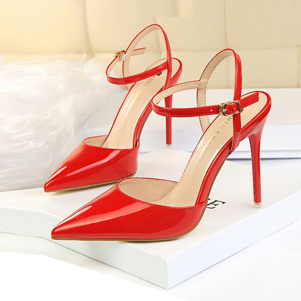 Pointed high heeled sandals