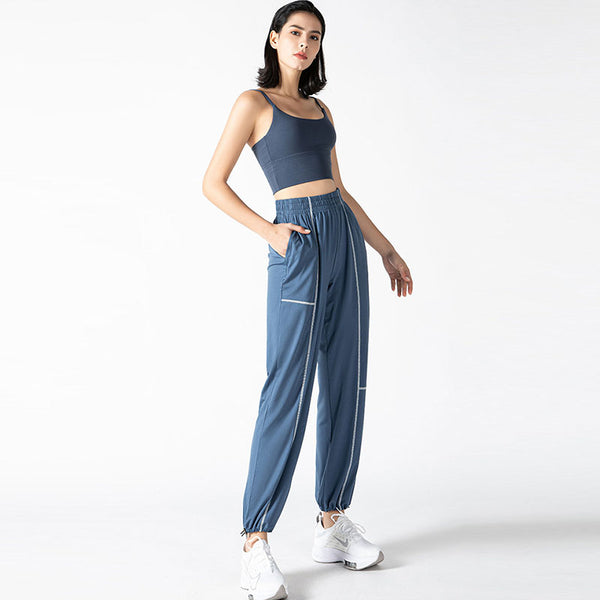 High waisted patchwork active pants