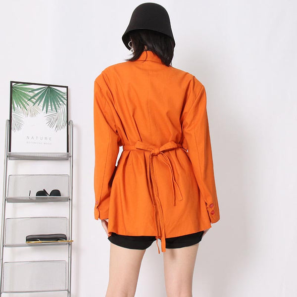 Casual solid notched long sleeve jackets