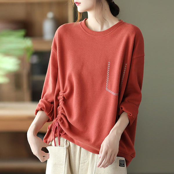 Women long sleeve casual loose shirt