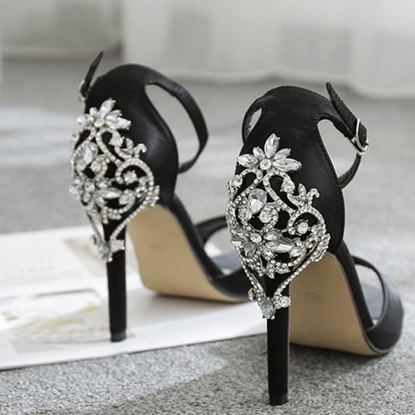 Women's high heel diamond sandals