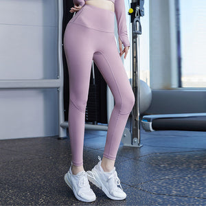 High waisted stretchy solid active pants