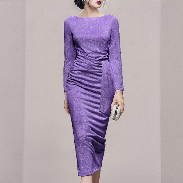 Fashion pullover long sleeve sheath dresses