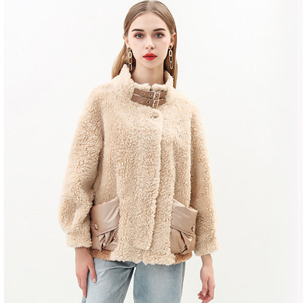 Casual warm loose faux fur coats