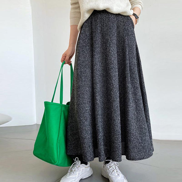 Elegant solid a-line pleated skirts