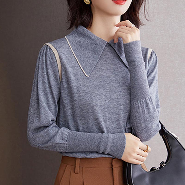 Women's long sleeve casual knit top