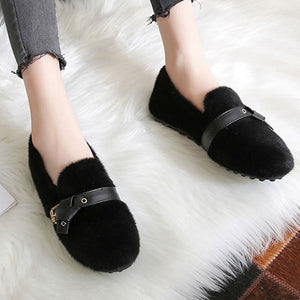 Brief patch round toe loafers
