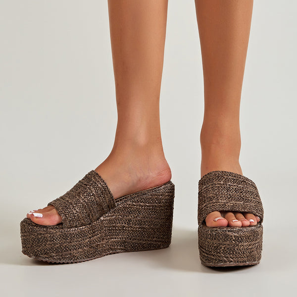 Women's Slip On Summer Wedge Platform Sandals