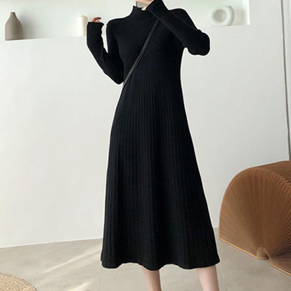 Women long sleeve autumn knit dresses