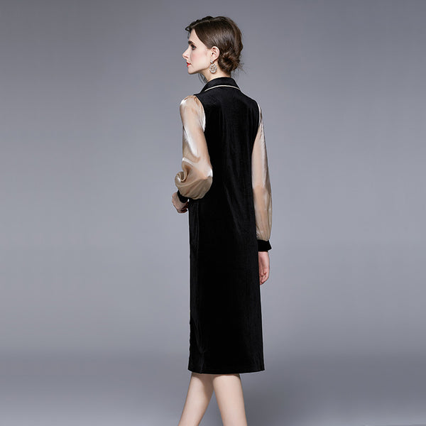 Women's v-neck long sleeve bodycon dresses