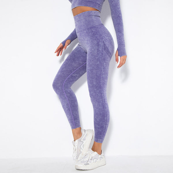 Tie-dye high waisted breathable sports leggings