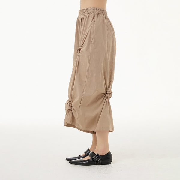 Vintage elastic waist pinch circle pants