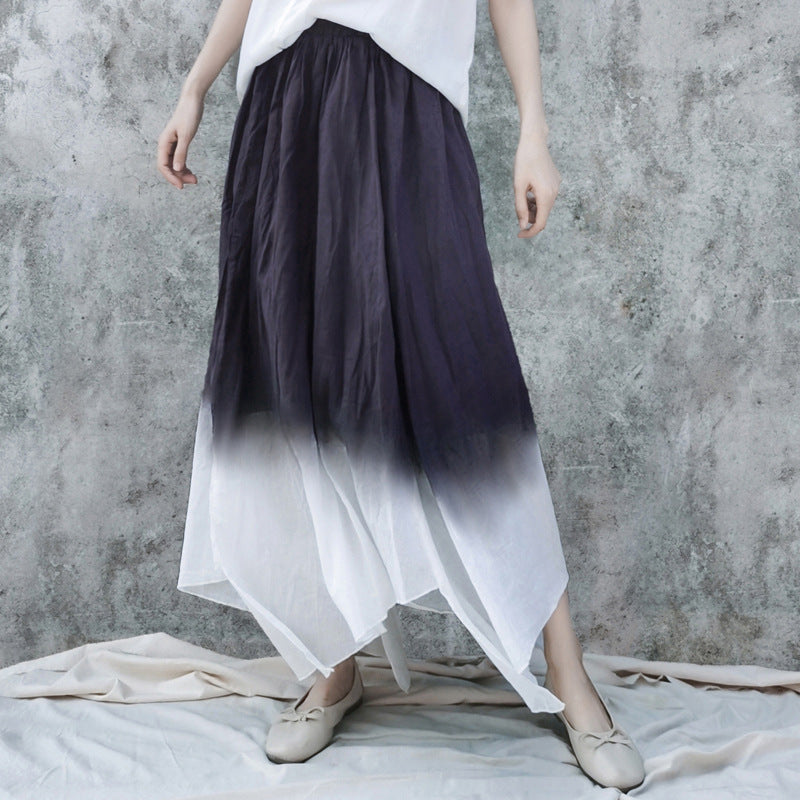 Women casual linen skirts