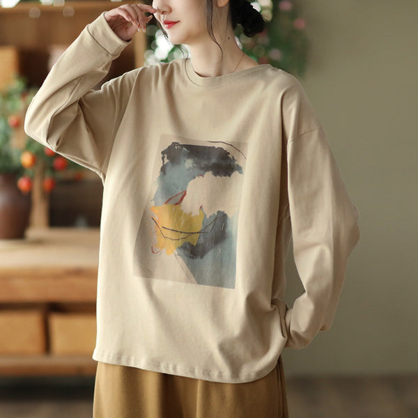 Vintage long sleeve casual t-shirt