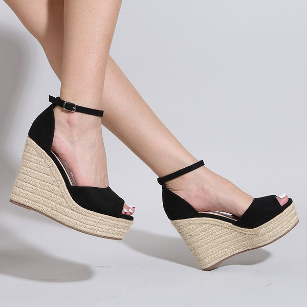 Women peep toe wedge sandals